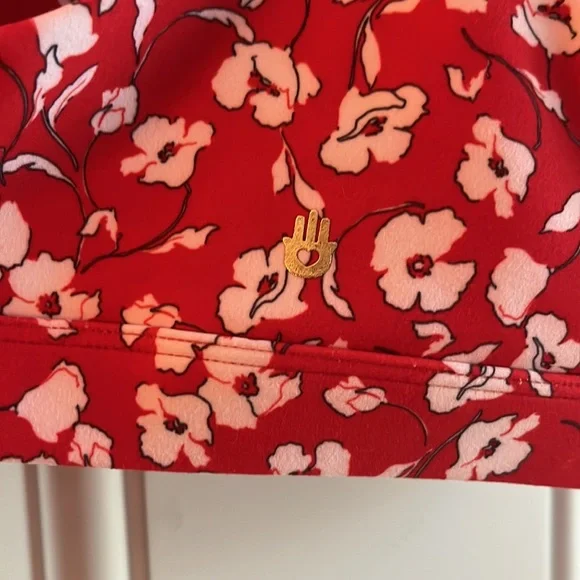 NWOT Spiritual Gangster Red T Strap Bra (Verona Floral Print)
